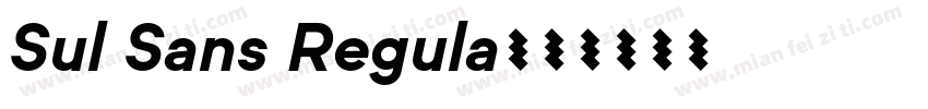 Sul Sans Regula字体转换